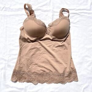 Le Mystere Rouge Lace Cami Top 34B Beige Underwire